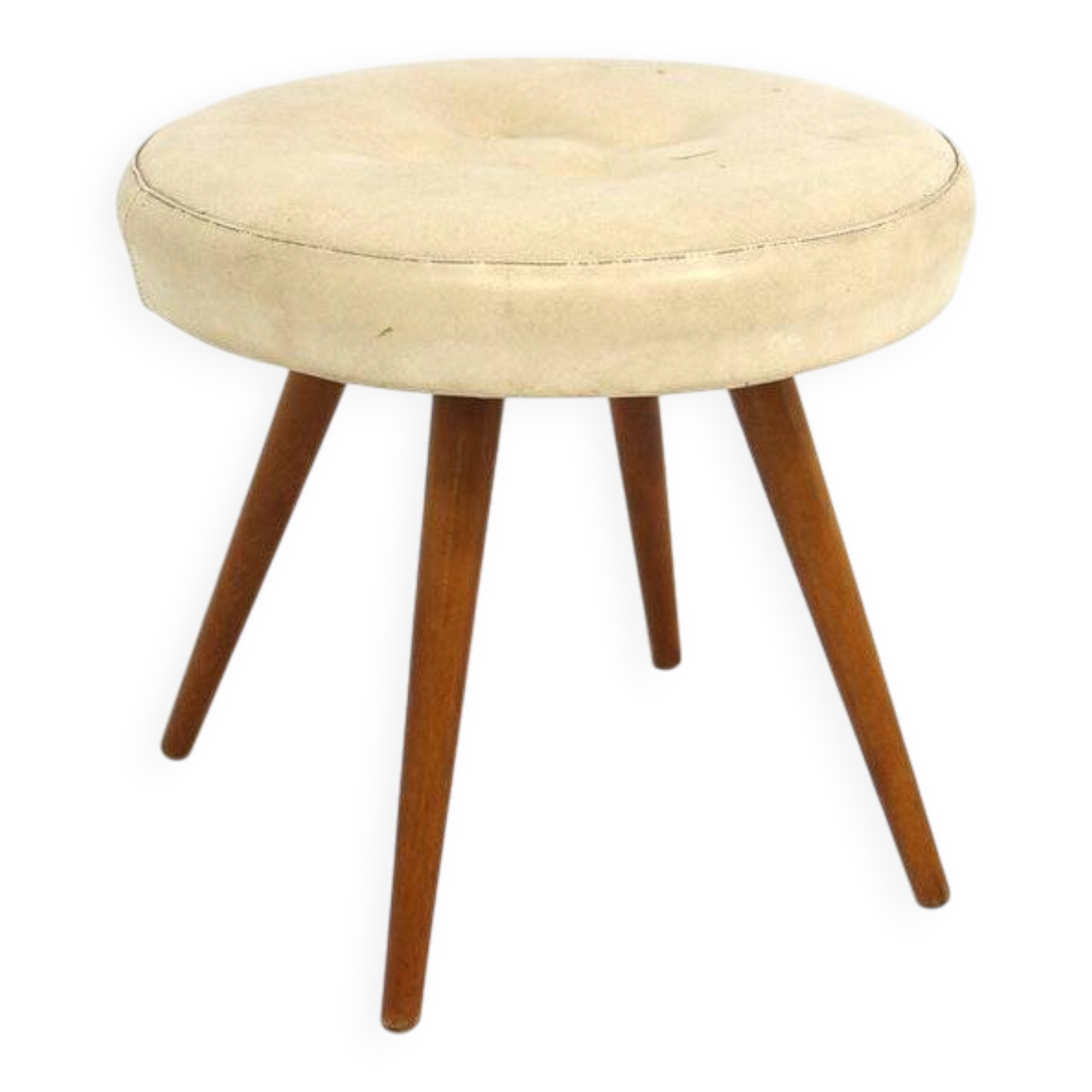 Scandinavian "tripod" stool in beechwood, Sweden, 1950