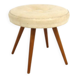 Scandinavian "tripod" stool in beechwood, Sweden, 1950