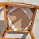 Pair of 80s chairs in pine and checked fabric