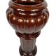 Complete in brown-toned enamelled ceramic, planter on its column