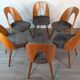 Set 6 chairs Walnut Suman by MIER, Mid-Century Czechoslovakia 1960 s