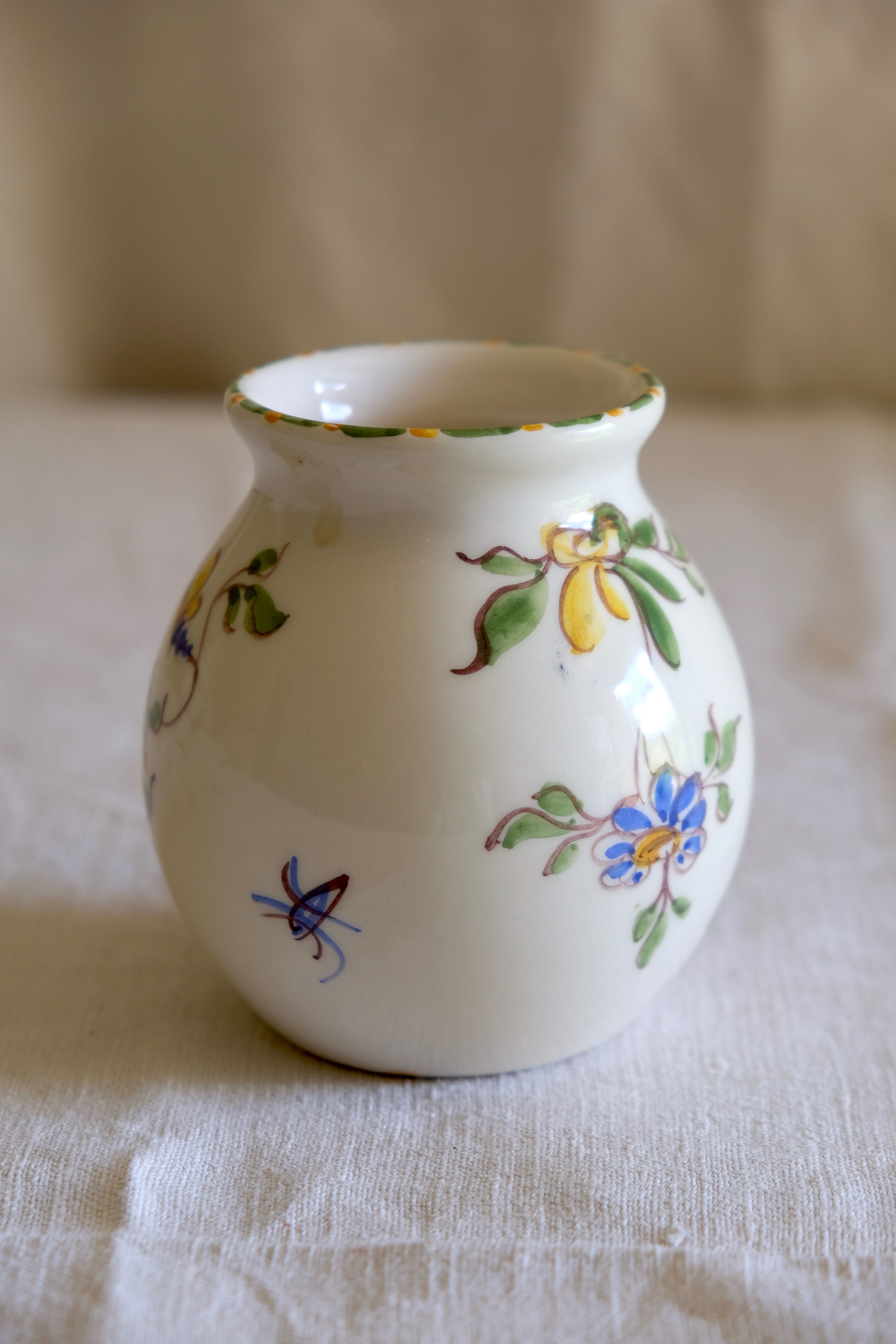 Moustiers earthenware vase