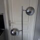 Vintage chrome floor lamp with two adjustable ball spotlights