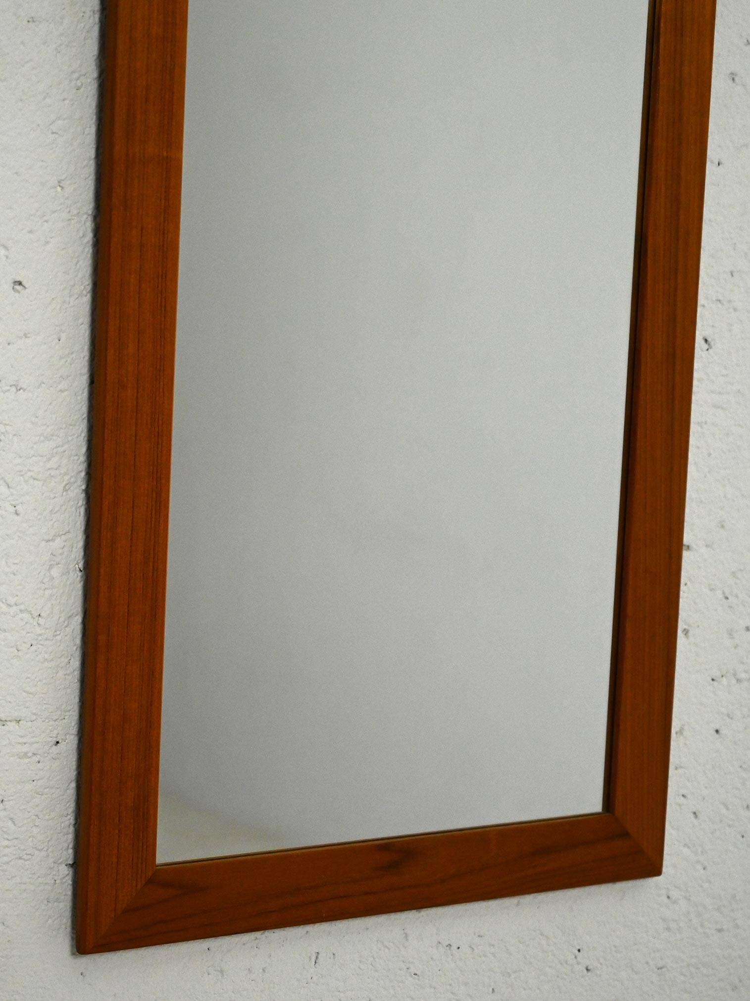 Teak framed mirror
