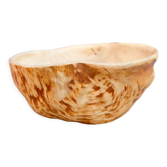 Old wooden bowl from Swedish Lapland Sami empty pocket