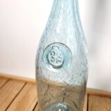 Biot carafe in blue blown glass