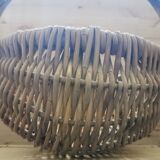 Large vintage basket braided wicker