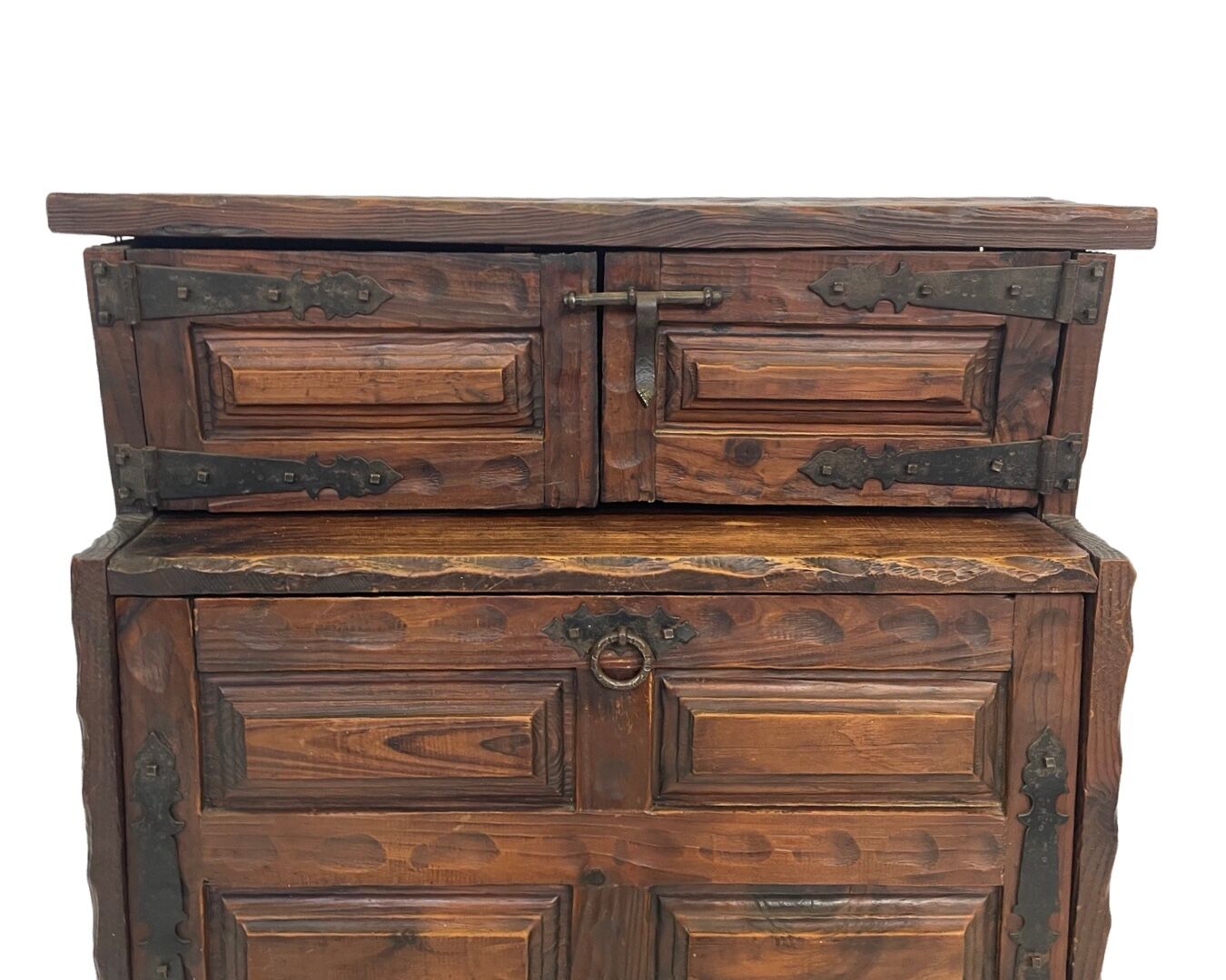 Vintage brutalist spanish wall cabinet cupboard design