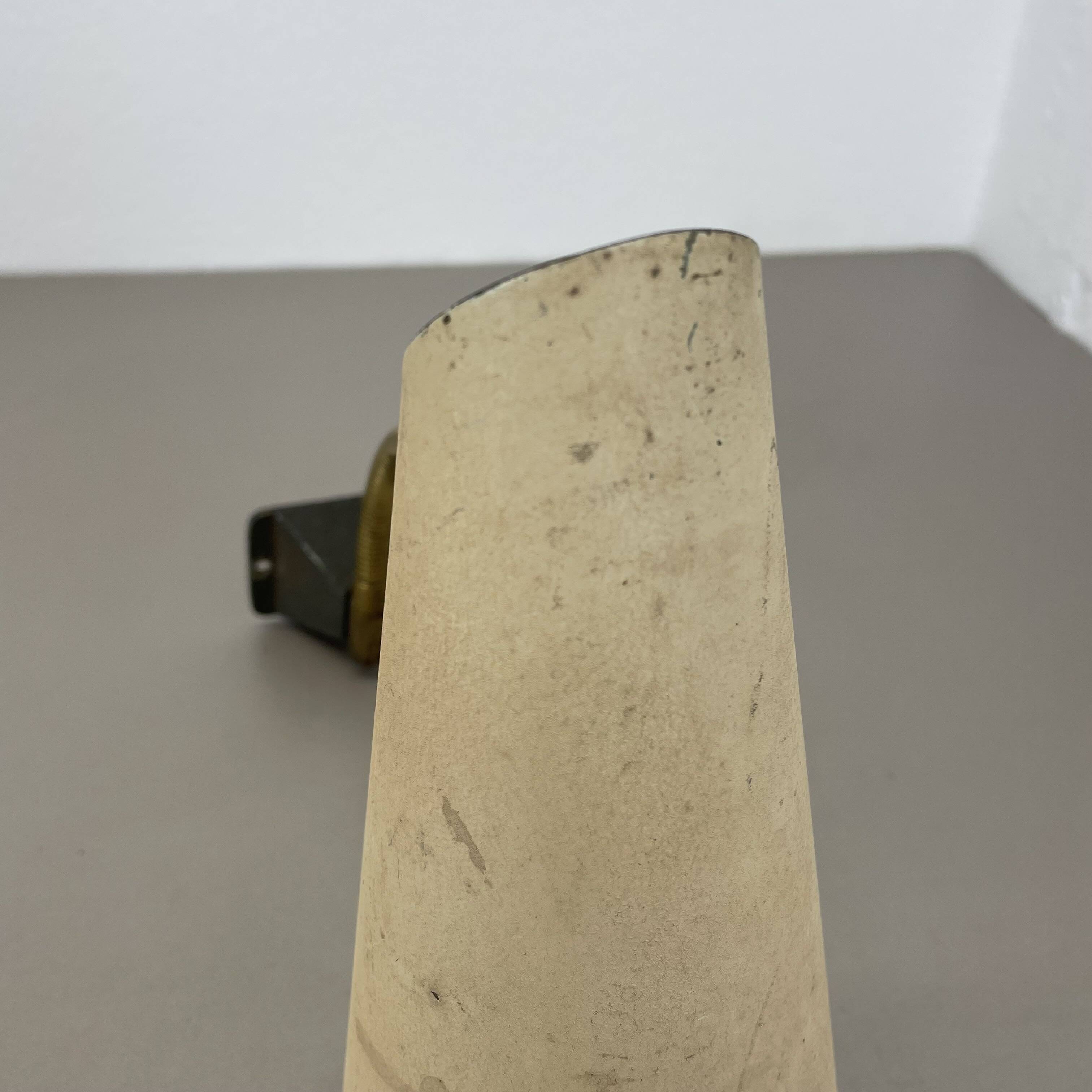 Rare adjustable diabolo brass stilnovo style wall ceiling light, italy 1950