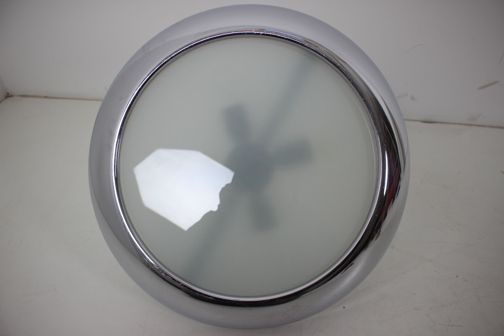 Functionalist chrome Pendant UFO by Josef Hurka for Napako, 1930s