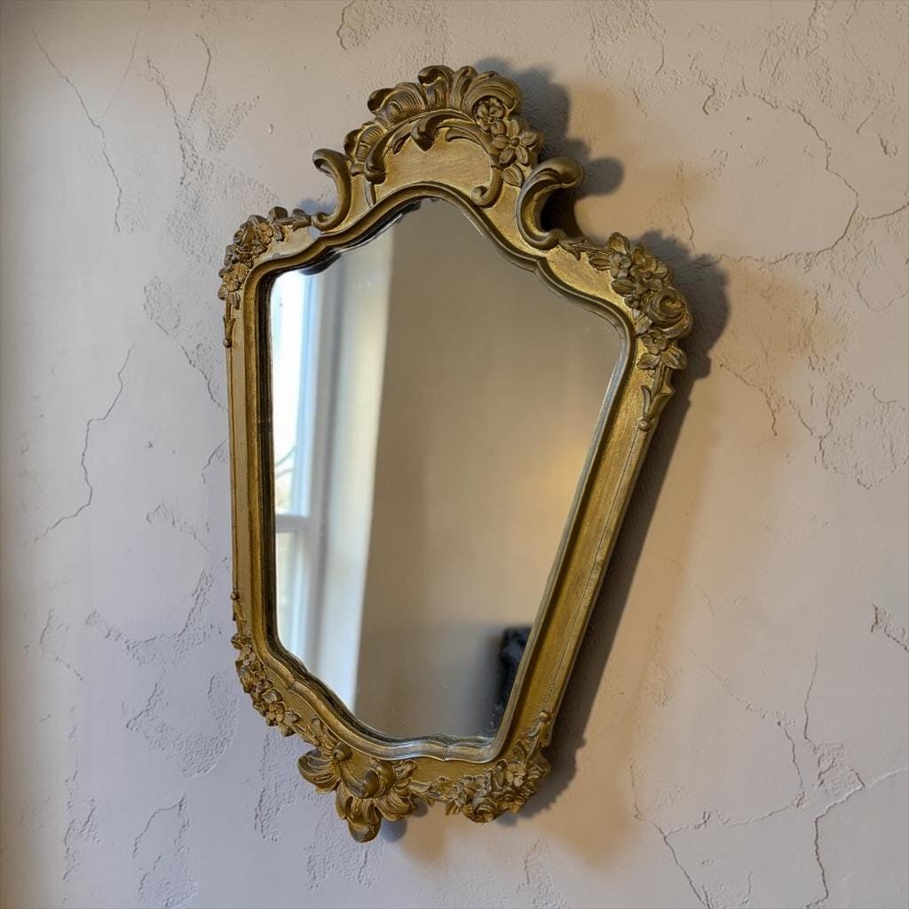 Miroir baroque doré vintage / miroir mural