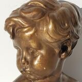 Bust child plaster Dalou
