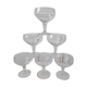 Lot of 6 crystal champagne glasses 50s