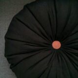 Clear pink round cushion