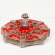 Vintage 1970s ceramic 'Fat Lava' style wall light by Hustadt Leuchten