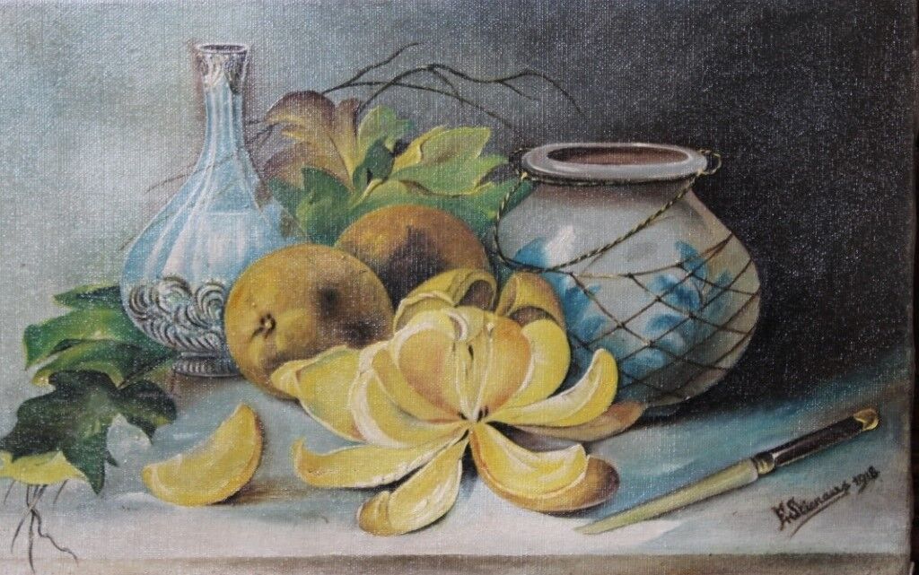 Paire de tableaux "Nature morte"