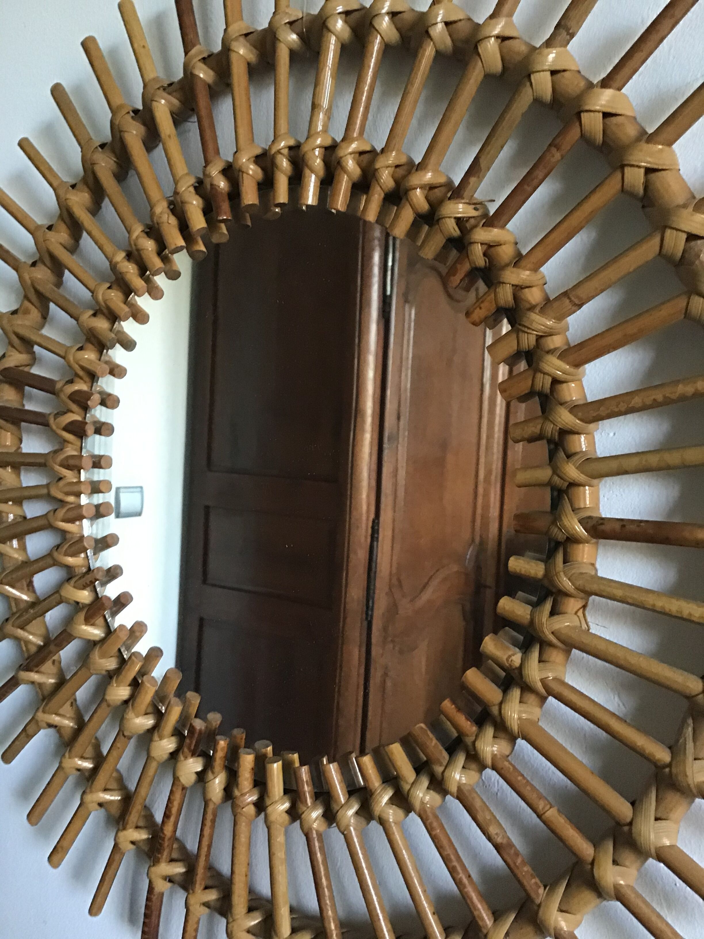 Mirror rattan sun 70s - 49cm