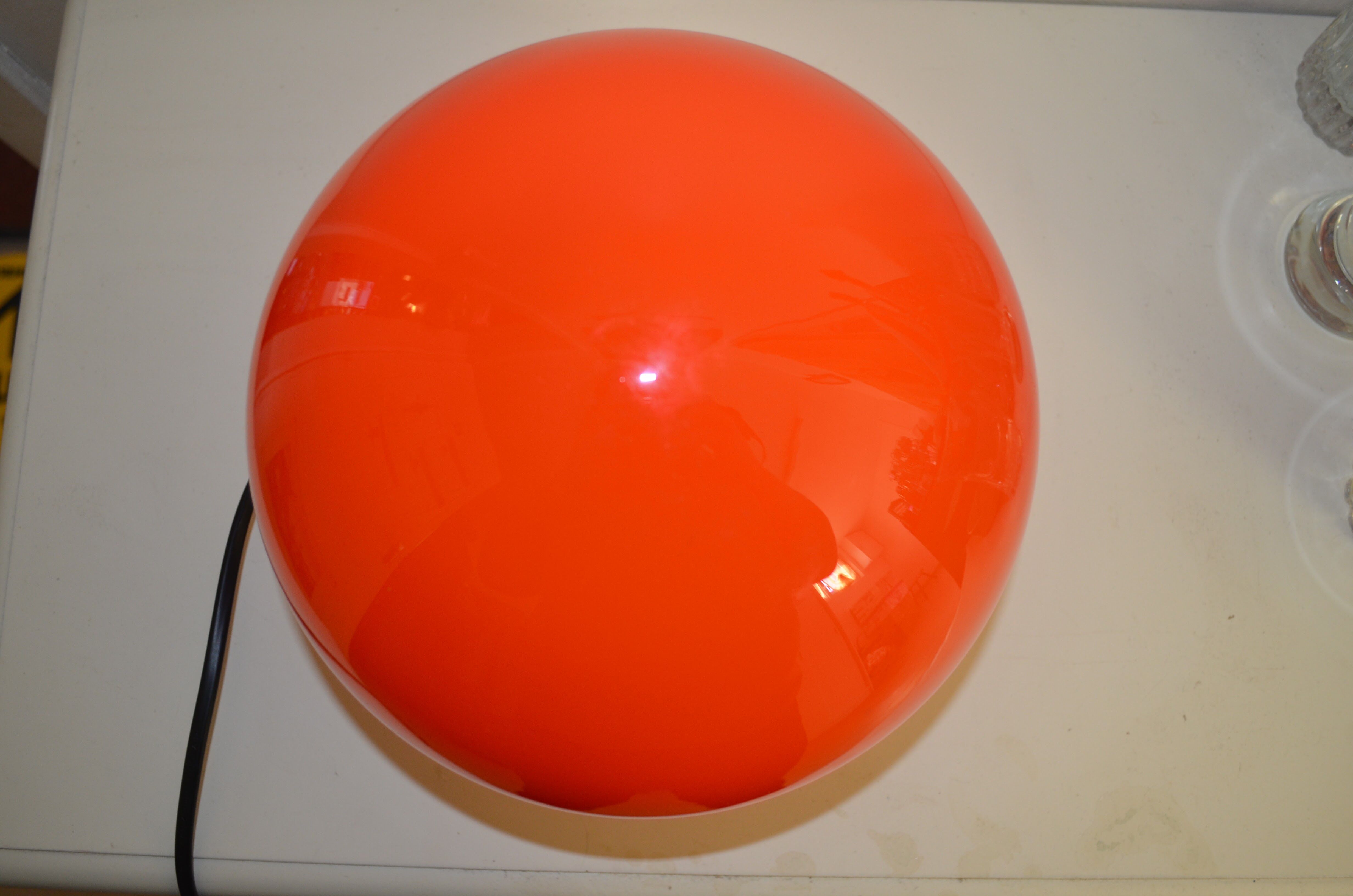 Orange mushroom lamp