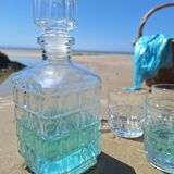 Vintage whiskey decanter and glasses