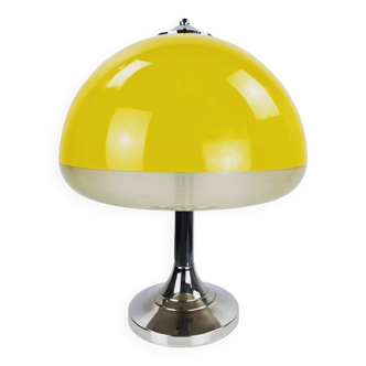 Space age table lamp plastic shade and chrome base