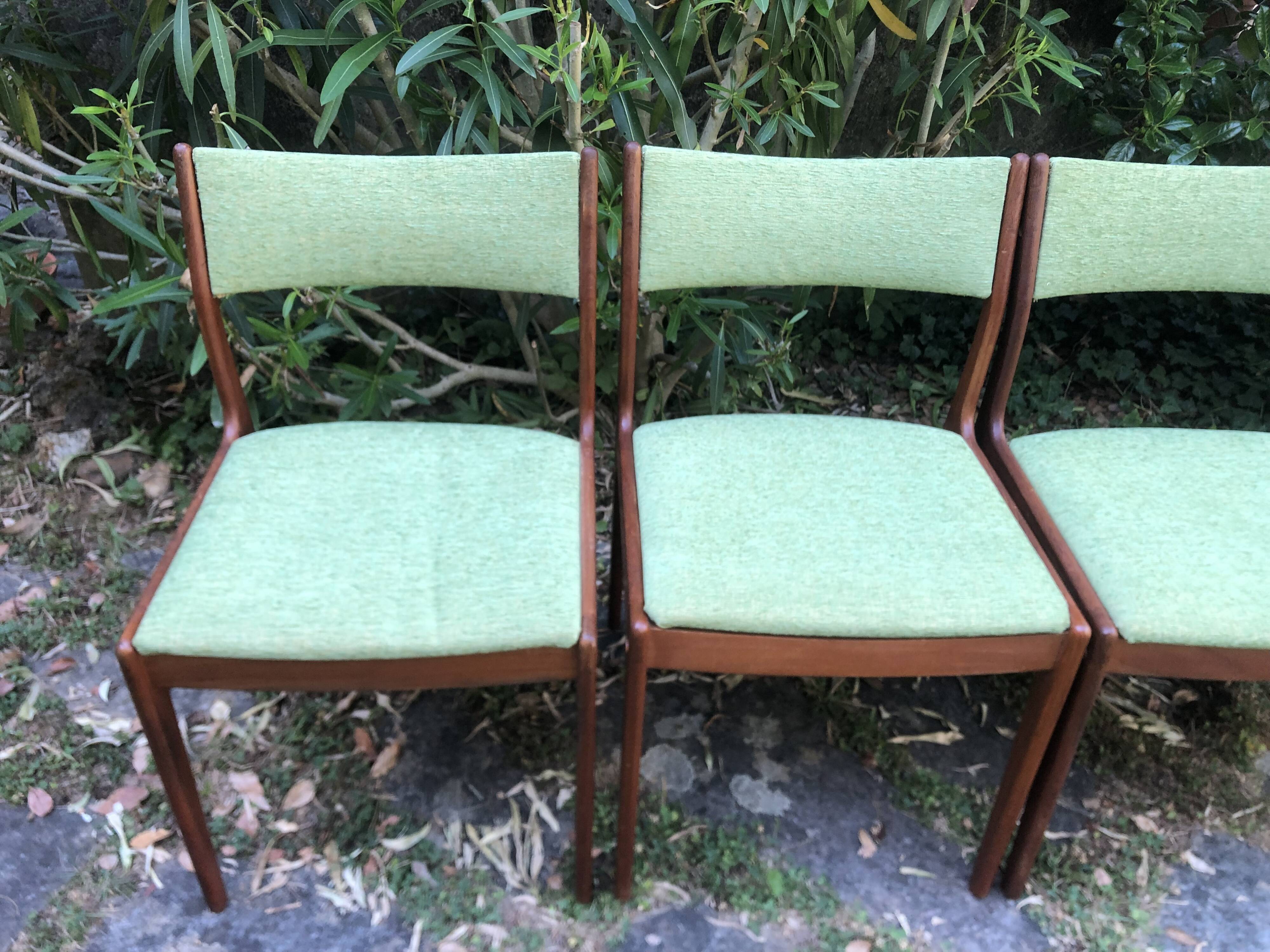Danish Scandinavian teak chairs Uldum Möbelfabrik 60s