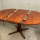 Scandinavian extendable round table in teak Gudme edition