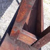 Pair of country banks in chêne