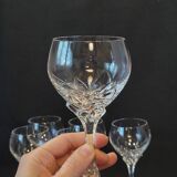6 verres à vin en cristal 24% Cristallerie Kaspar Lemberg Lorraine vintage