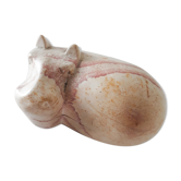 Stone box in the shape of a hippopotamus