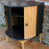 Low cabinet with curtains