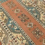 5x8 Shades Of Copper Green Vintage Oushak Rug, 146x227Cm SKU 24356