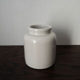White ceramic mustard pot