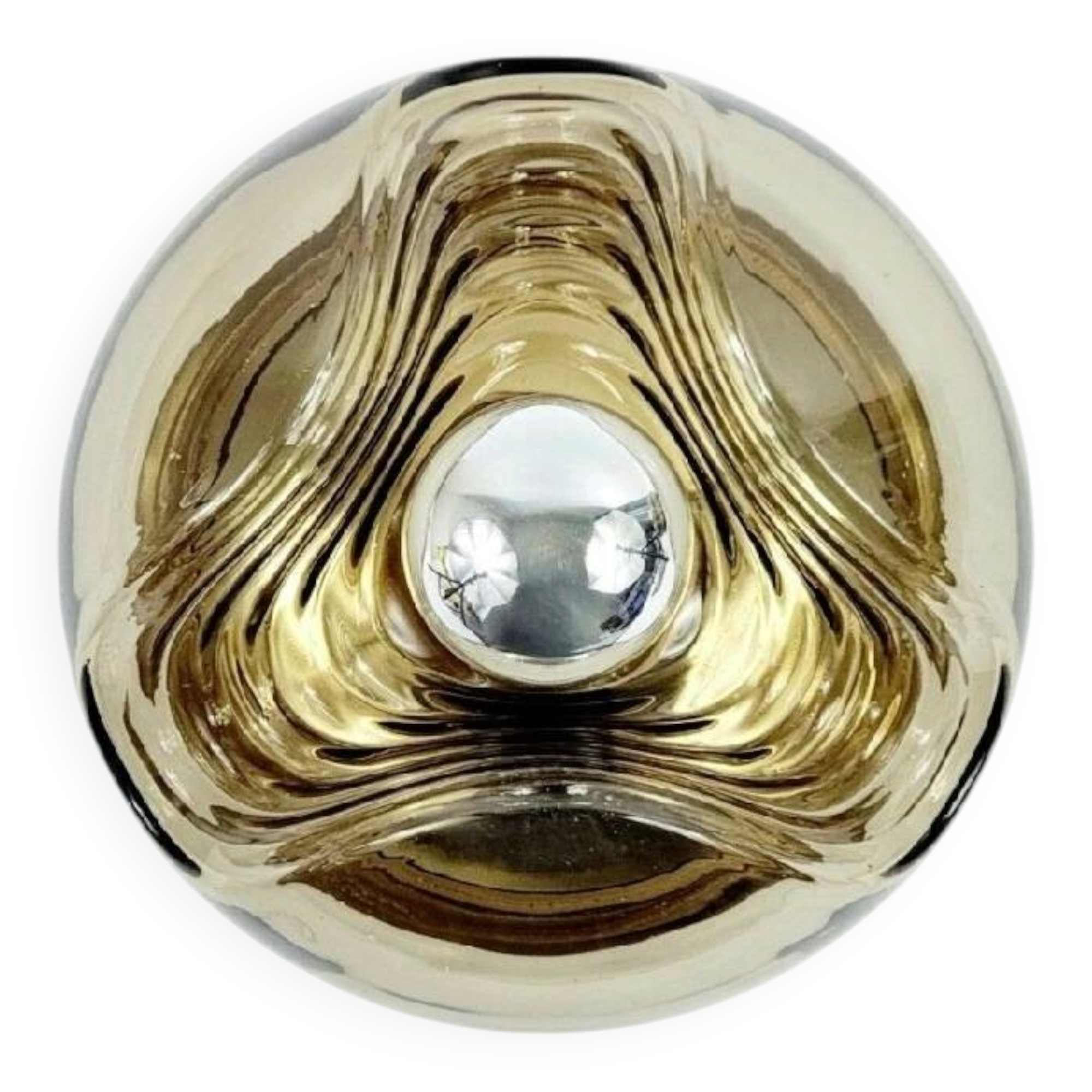 1 of 4 'Wave' Glass Wall Lamps by Koch & Lowy for Peill & Putzler, 1970s