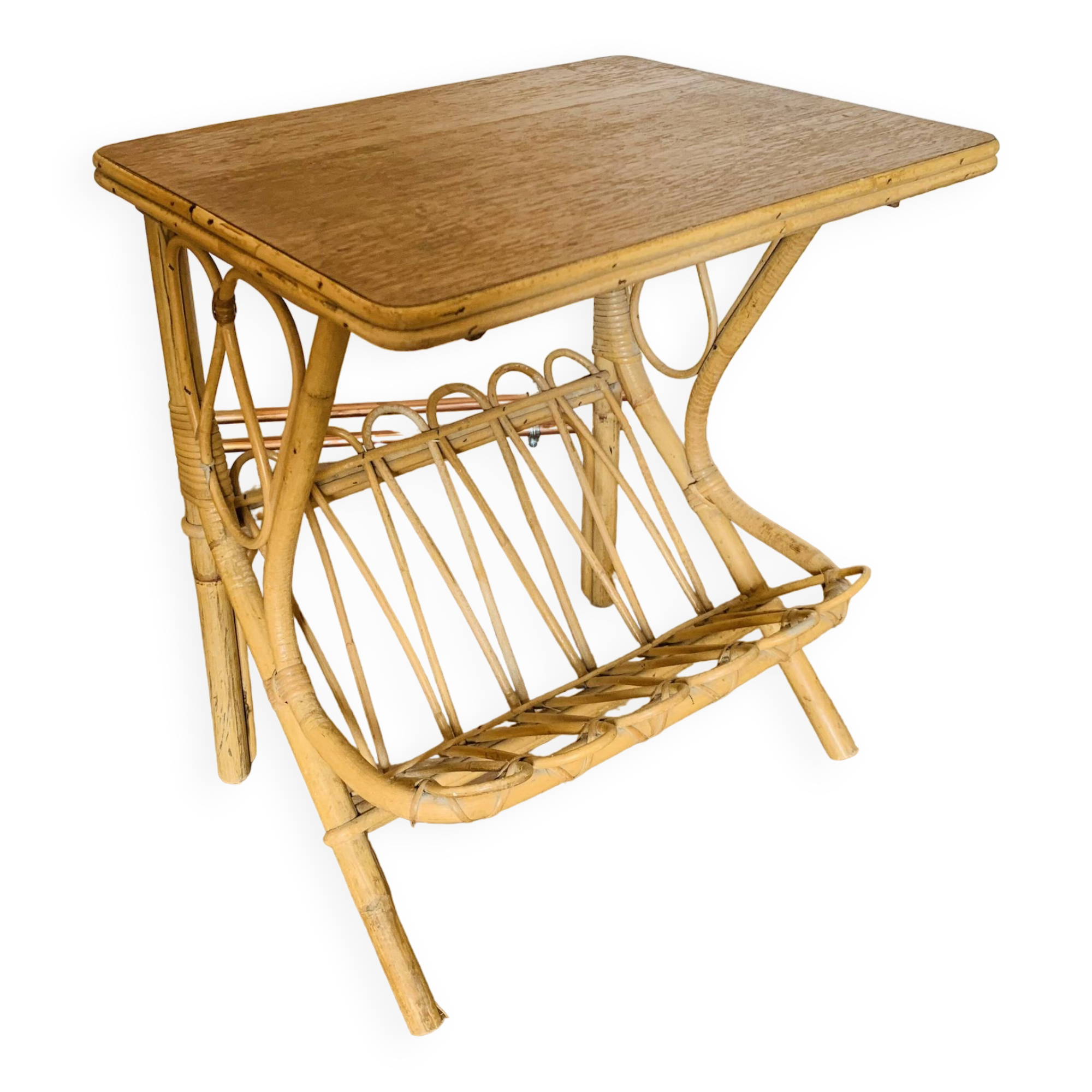 Rattan end table