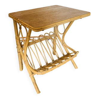 Rattan end table