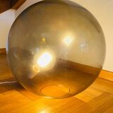 Large smoked glass globe blade