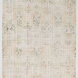 6x8 Cream Brown Floral Vintage Area Rug, 181x261Cm SK 21812