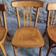 Ensemble vintage de 4 chaises bistrot françaises par Baumann & Luterma, bois de hêtre, années 1950