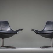 Set of leather armchairs by Rodolfo Dordoni for Matteo Grassi, 1990s