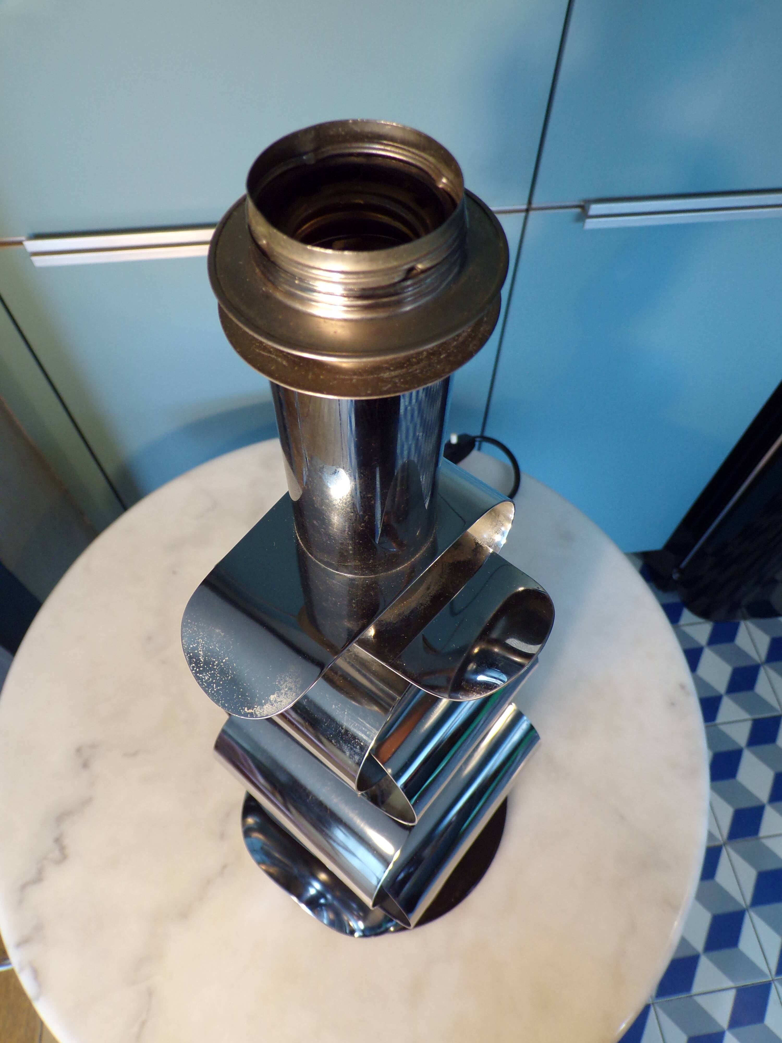 Lamp 1970 metal chrome lamp
