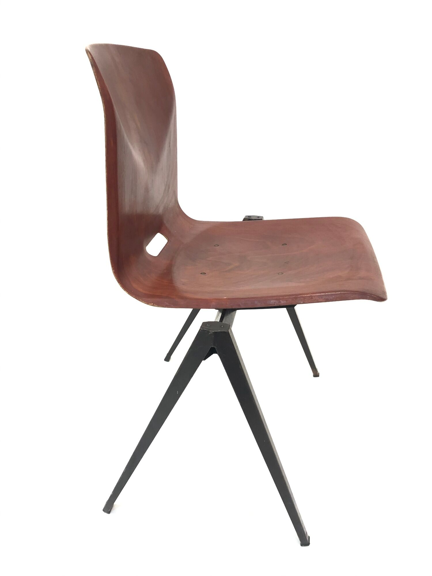 Vintage set of four Galvanitas S22 school chairs in the Netherlands