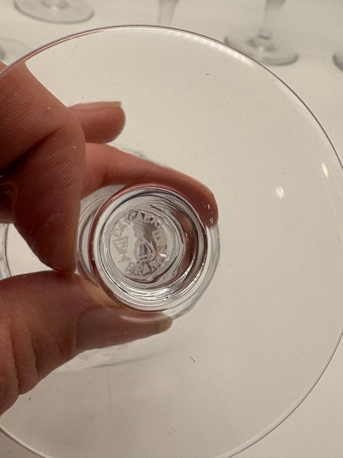 10 Baccarat Glasses, Model Picadilly, France, Crystal Stemmed Glasses