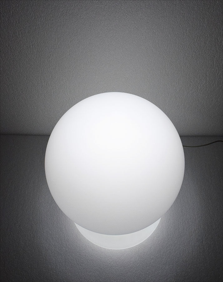 Large Opaline Blown Glass Lamp, 1970s