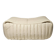 Cream leather ottoman/pouf by Annie Hieronimus for Cinna, 1970.