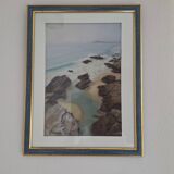 Pastel framed seaside landscape