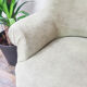 Fauteuil crapaud en velours vert pistache vintage