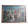 Old oil painting representing an equestrian scene