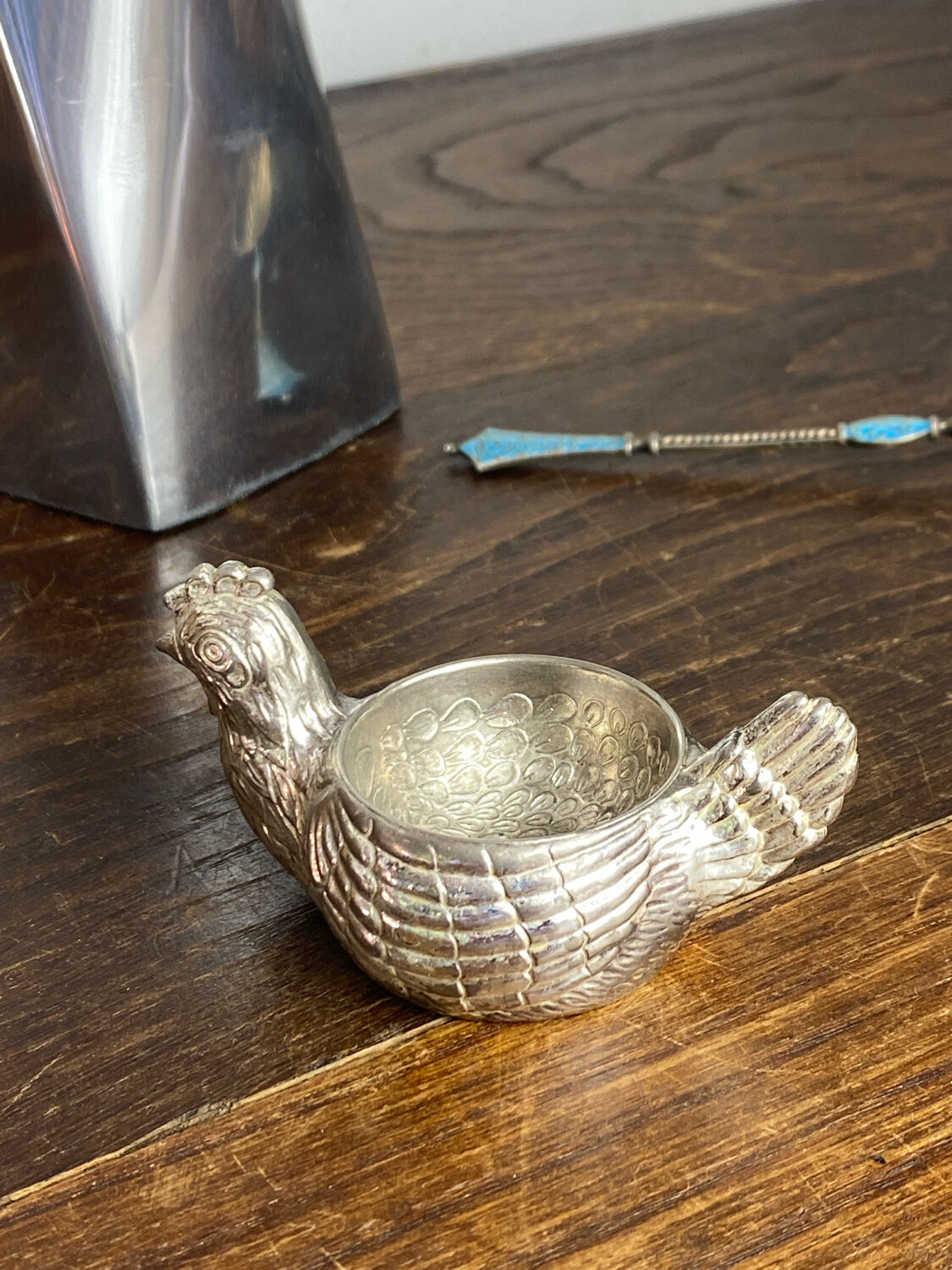 Mayell Queen Anne silver-plated egg cup