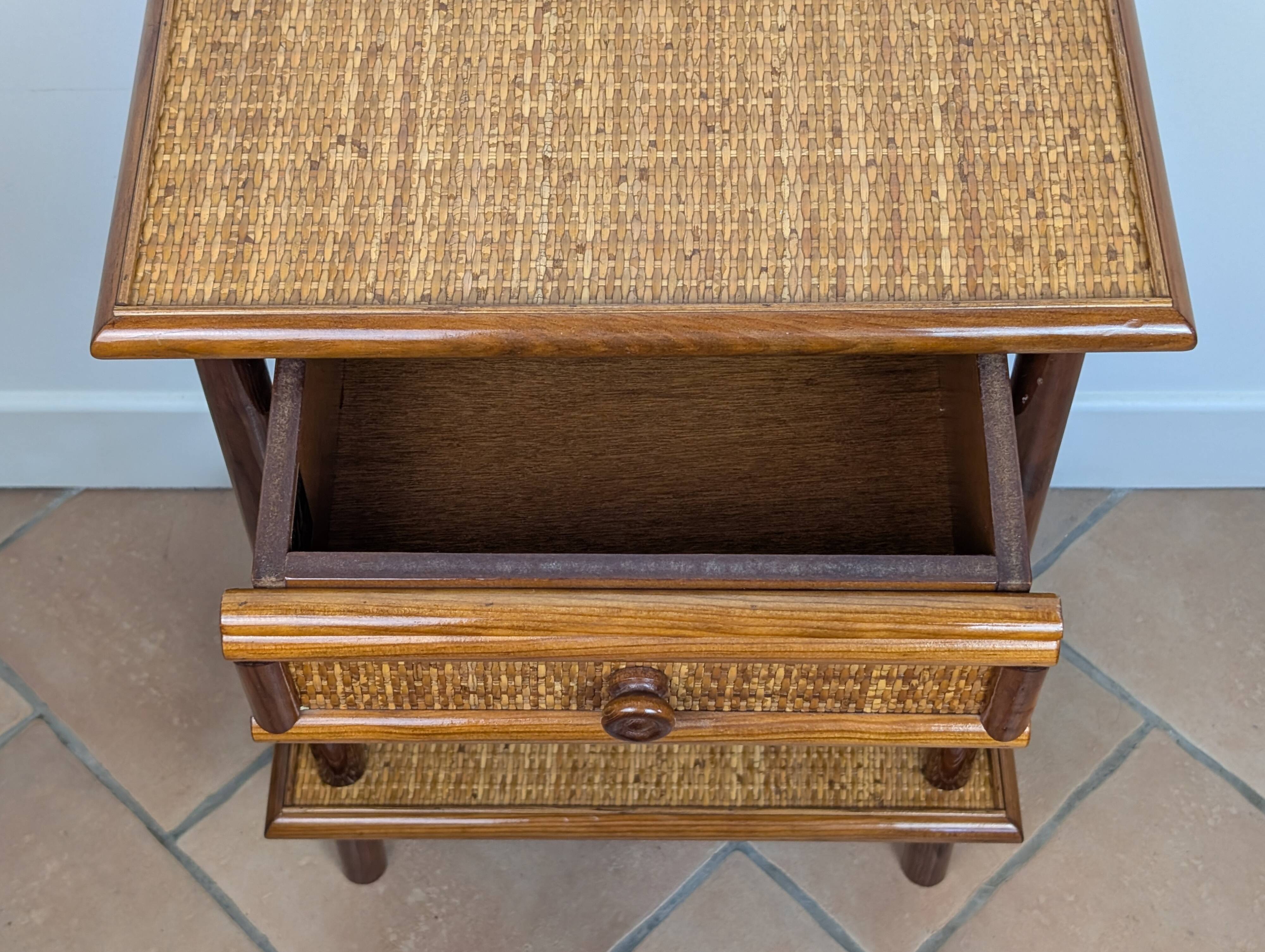 Rattan bedside table