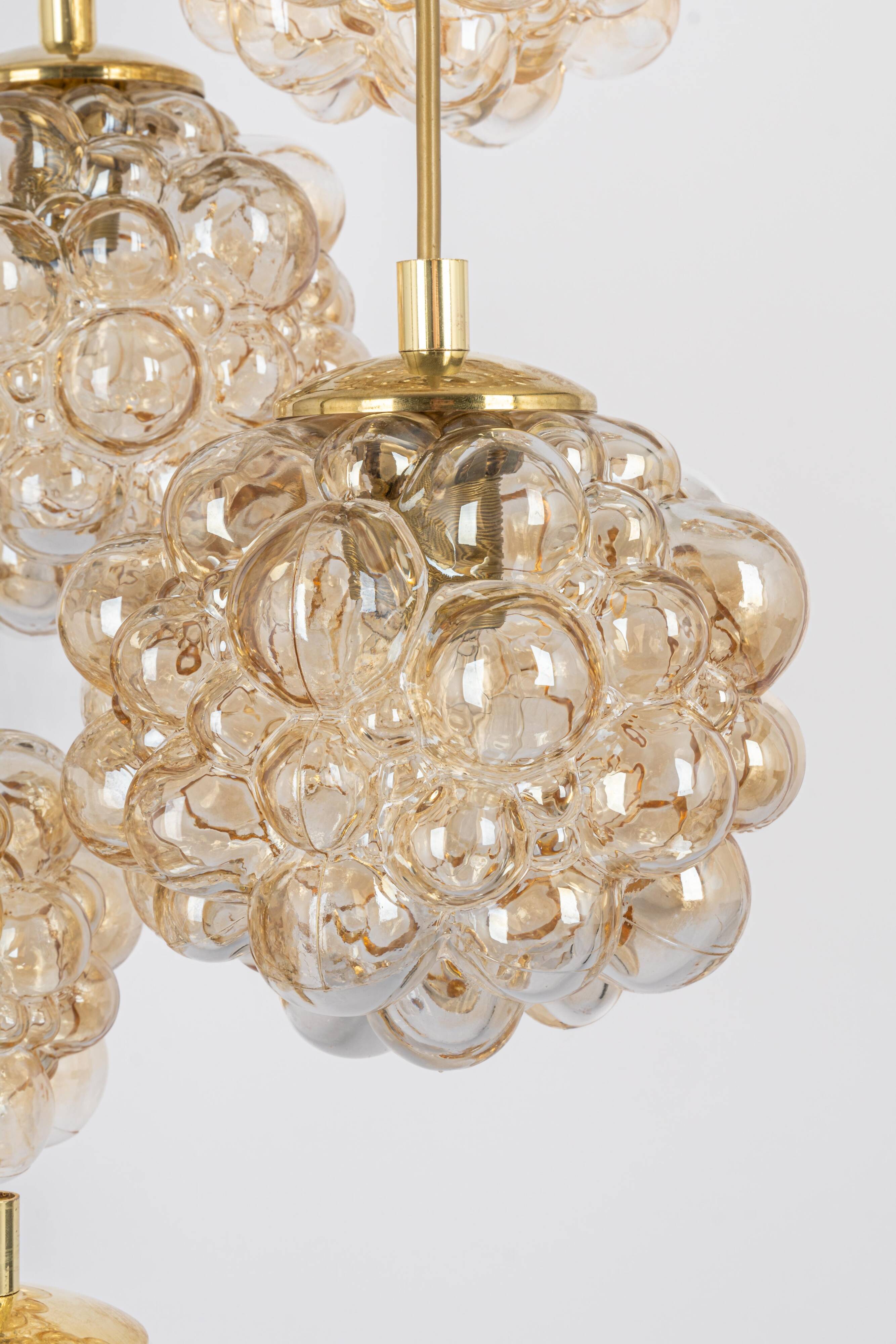 Grand cascading bubble glass chandelier Limburg, Germany, 1970s.